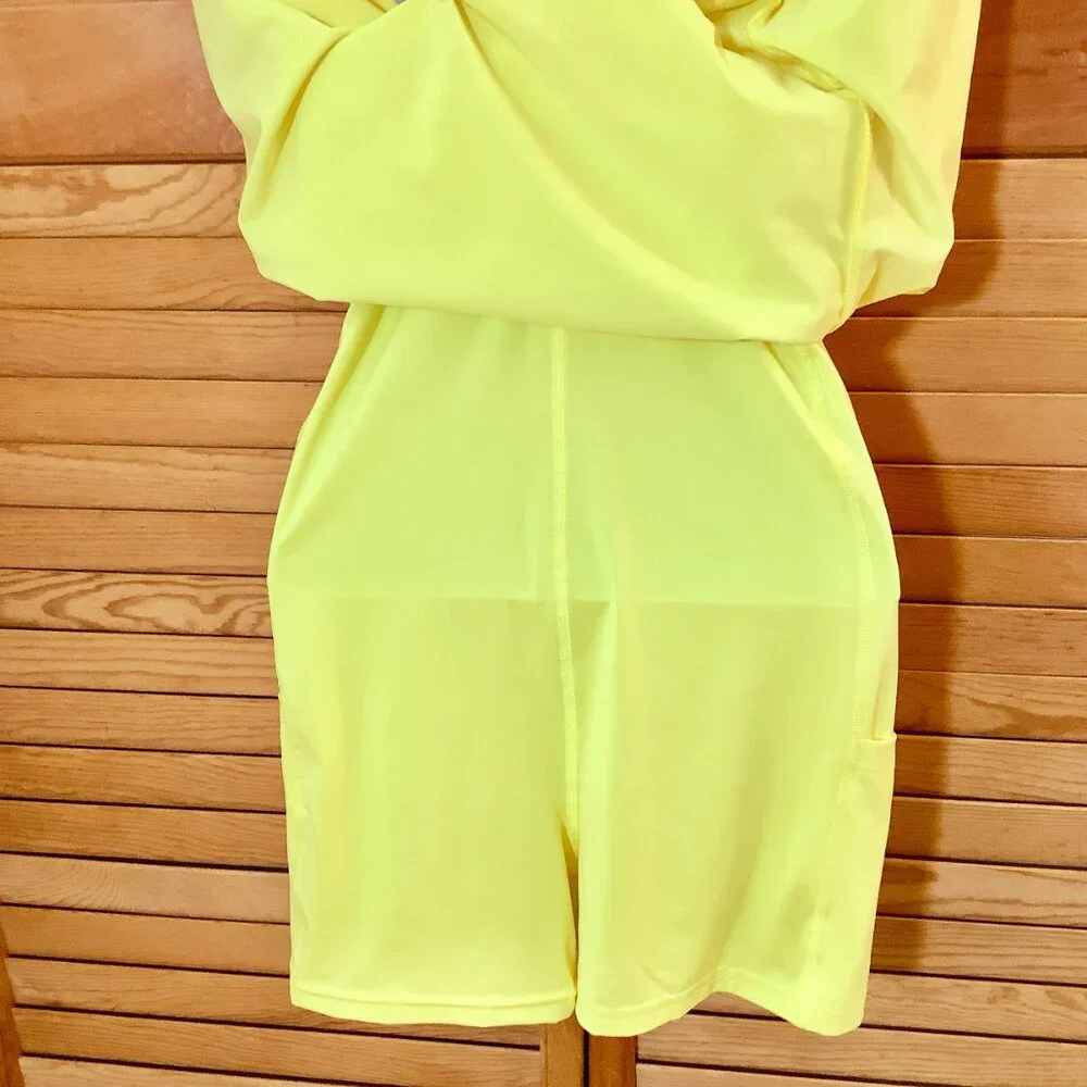Strappy Dress /Jumper / Skort Medium Yellow Straps Pockets NWT. Target